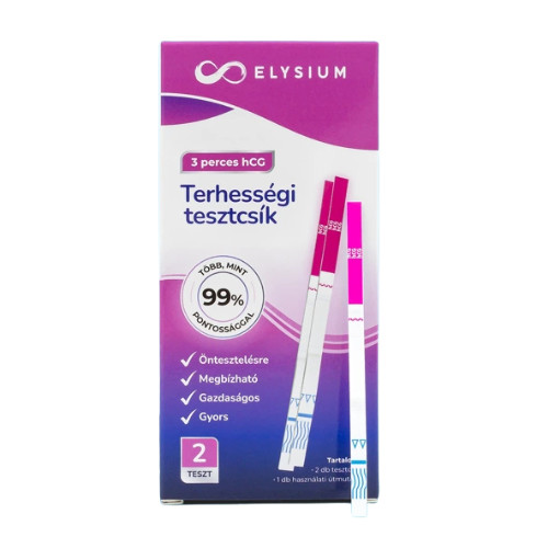 Gyors kimutatású terhességi tesztcsík - hCG 20 mIU/ml - 2 db