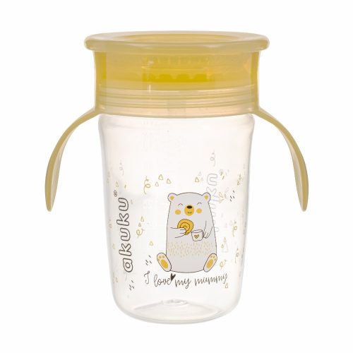 Akuku itatópohár csöpögésmentes 240 ml 360 fok I love my mommy