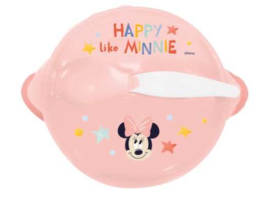 Disney tálka Minnie tapadókorongos, fedéllel és kanállal